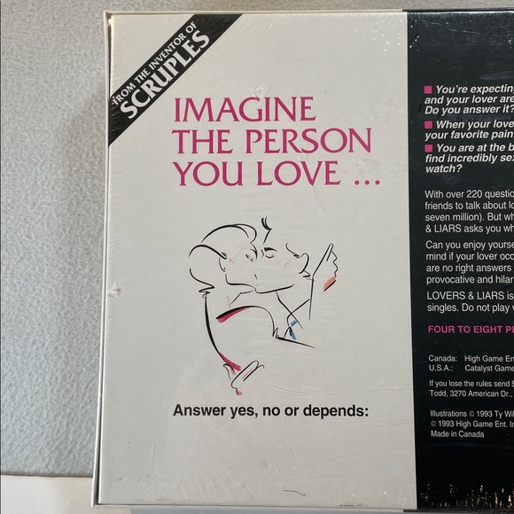 Vintage 1993 Lovers & Liars Card Game NEW Sealed! - Picture 3 of 9